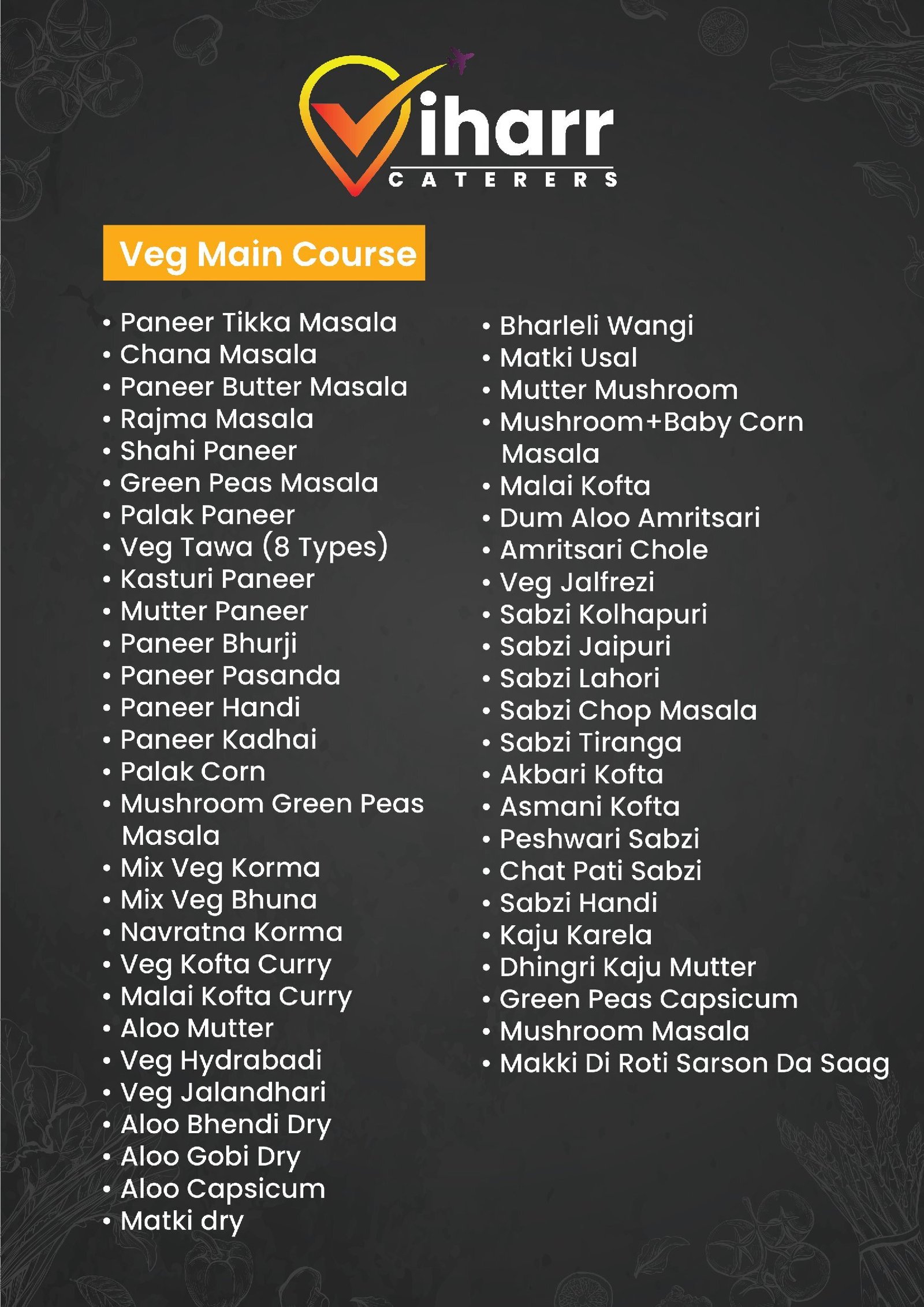 Veg Menu